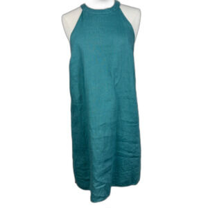 Sigrid Olsen Linen Dress Teal Sz Small